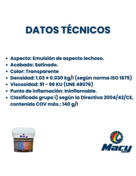 Barniz Transpirable e Impermeable para Hormigón Impreso