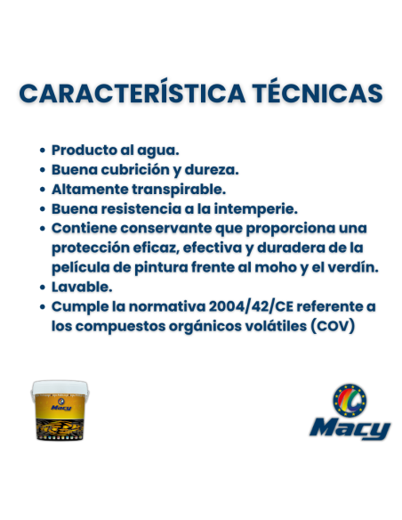 Revestimiento Liso para Fachadas - Antimoho - Excelente cubrición - Alta transpirabilidad