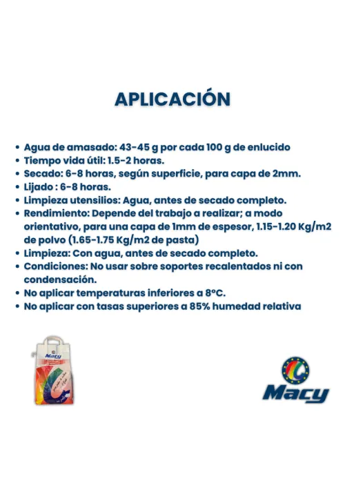 Emplaste en Polvo - Renovación Macy Emplaste en Polvo - Renovación Macy