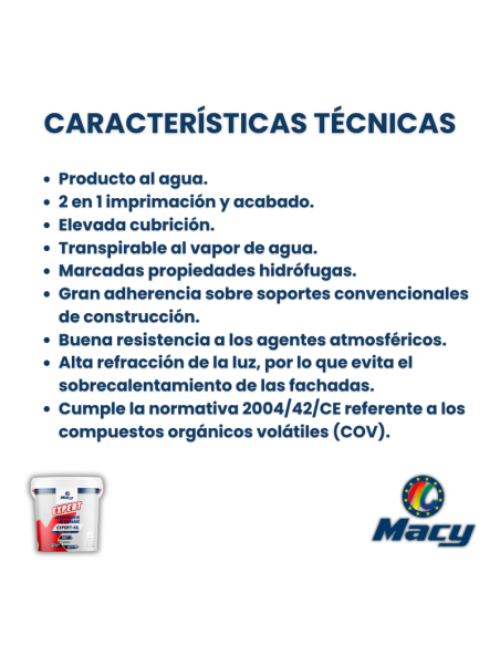 Revestimiento Liso Expert-Sil - Alta Cubrición - Al Agua - Transpirable