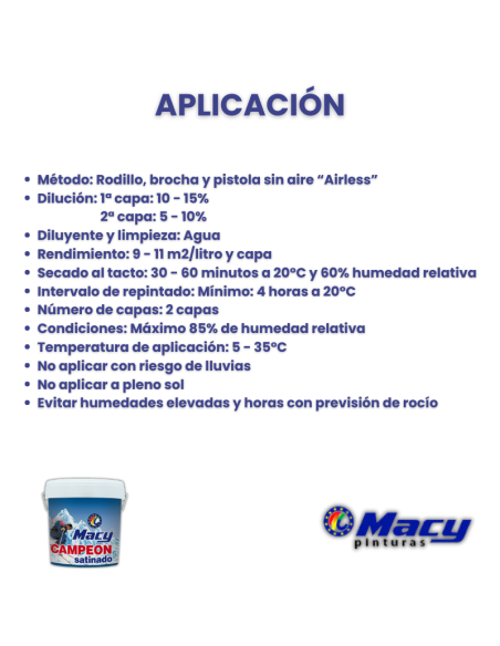 Pintura Plástica Satinada - Impermeable - Al Agua - Fácil aplicación