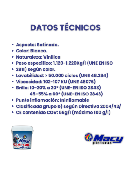 Pintura Plástica Satinada - Impermeable - Al Agua - Fácil aplicación