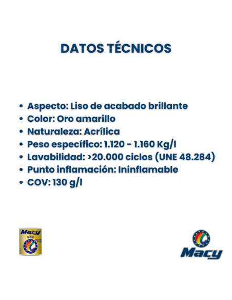 Esmalte Color Oro Brillante - Al Agua - Sin Olor - Fácil Aplicación