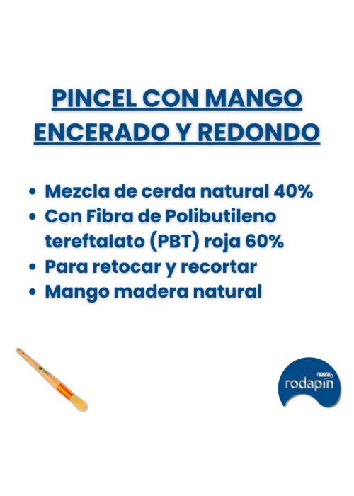 Pincel para Pintar - Mango Encerado y...
