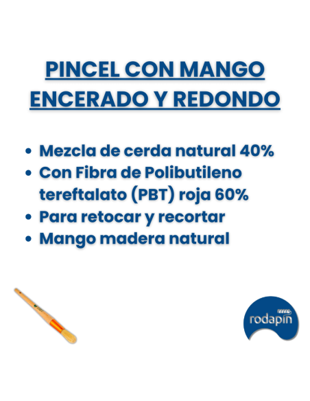Pincel para Pintar - Mango Encerado y de Madera