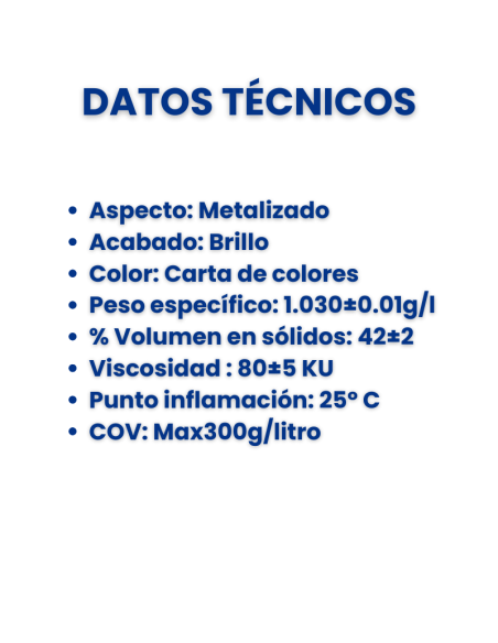 Esmalte Sintético Metalizado | Interior/Exterior | Al Disolvente | Elevada Dureza