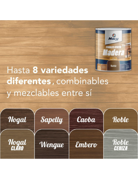 Esmalte Efecto Madera - Interior/Exterior - Metal/Madera - Satinado