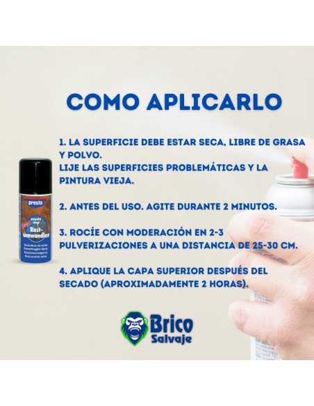 spray convertidor de oxido