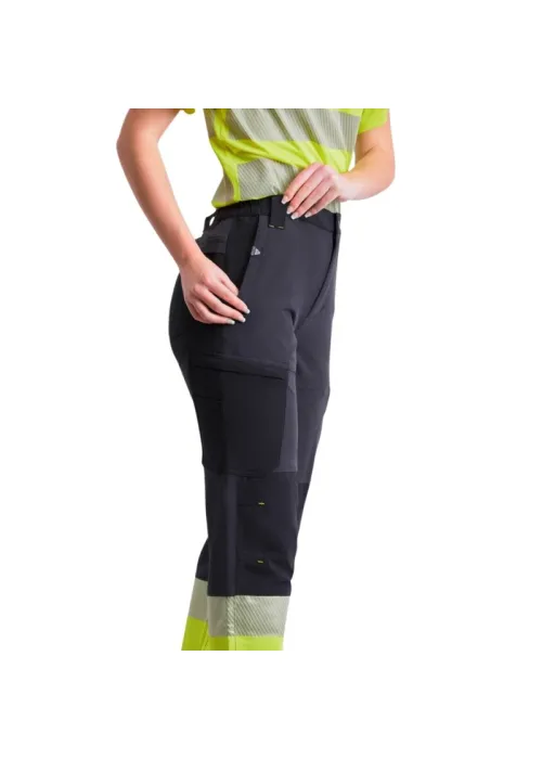 Pantalón de trabajo gris oscuro, negro y amarillo AV Pantalón de trabajo gris oscuro, negro y amarillo AV