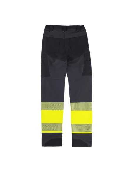 Pantalón de trabajo gris oscuro, negro y amarillo AV