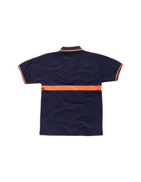 Polo manga corta con una franja a contraste