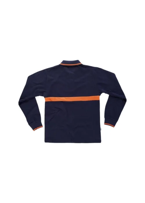 Camiseta Polo Combinado de Manga Larga de Algodón Camiseta Polo Combinado de Manga Larga de Algodón