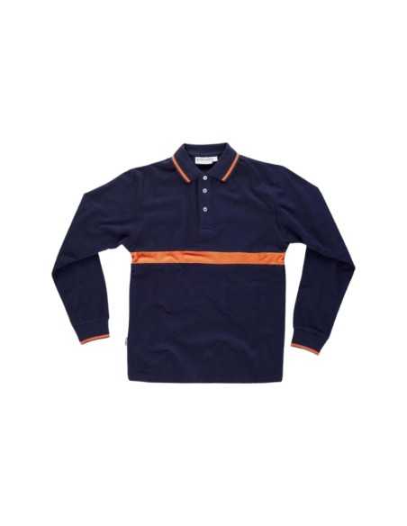 Camiseta Polo Combinado de Manga Larga de Algodón