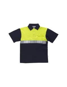 Polo manga corta con canesú combinado 2