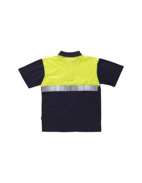 Polo manga corta con canesú combinado