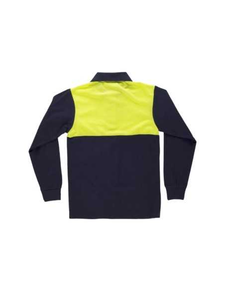 Polo manga larga con canesú combinado