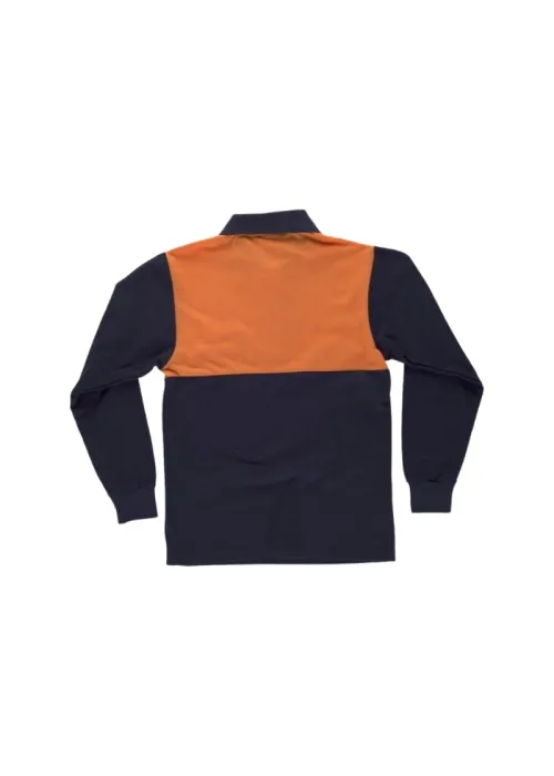 Polo manga larga con canesú combinado