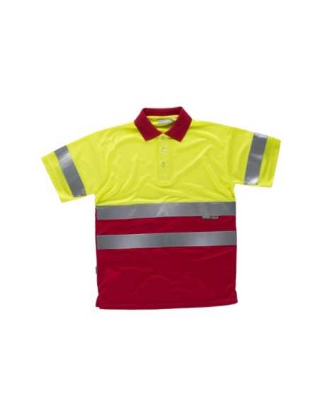 Polo de Alta Visibilidad Manga Corta con Cintas Reflectantes