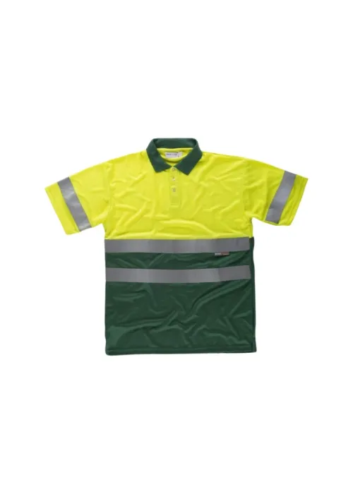 Polo de Alta Visibilidad Manga Corta con Cintas Reflectantes Polo de Alta Visibilidad Manga Corta con Cintas Reflectantes