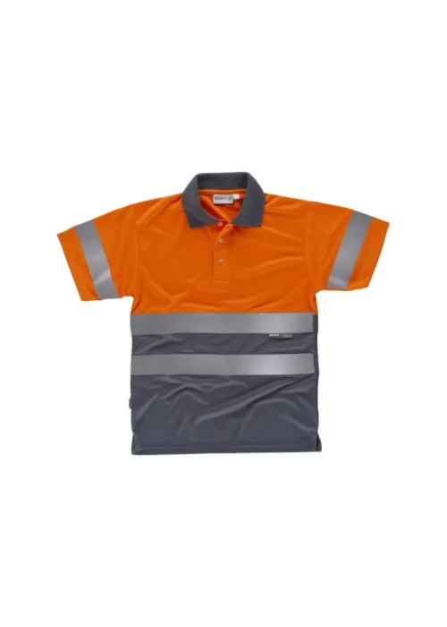 Polo de Alta Visibilidad Manga Corta con Cintas Reflectantes Polo de Alta Visibilidad Manga Corta con Cintas Reflectantes