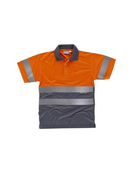 Polo de Alta Visibilidad Manga Corta con Cintas Reflectantes