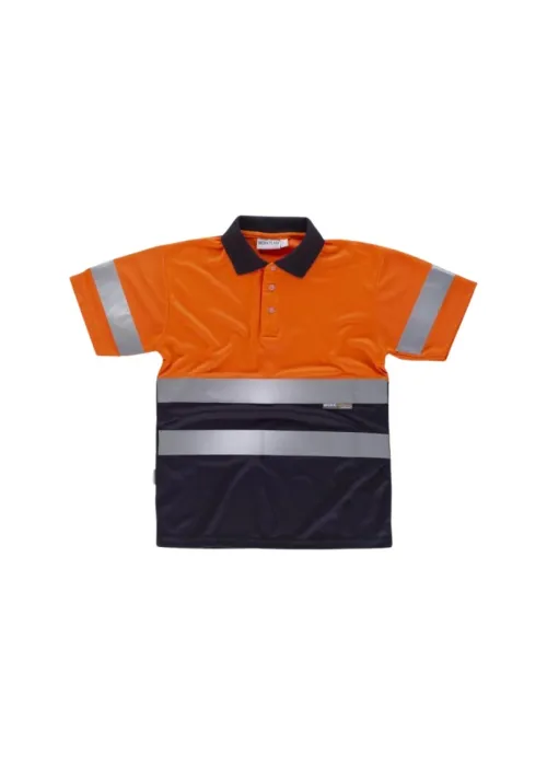 Polo de Alta Visibilidad Manga Corta con Cintas Reflectantes Polo de Alta Visibilidad Manga Corta con Cintas Reflectantes