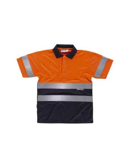 Polo de Alta Visibilidad Manga Corta con Cintas Reflectantes