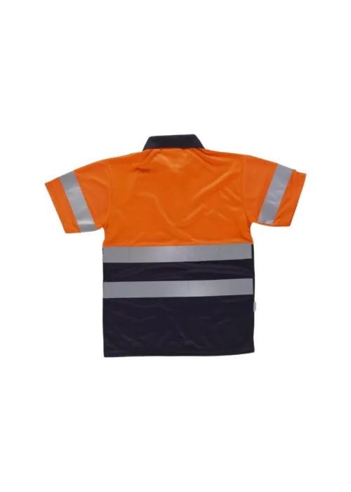 Polo de Alta Visibilidad Manga Corta con Cintas Reflectantes Polo de Alta Visibilidad Manga Corta con Cintas Reflectantes