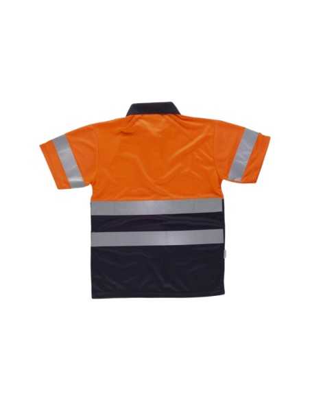 Polo de Alta Visibilidad Manga Corta con Cintas Reflectantes