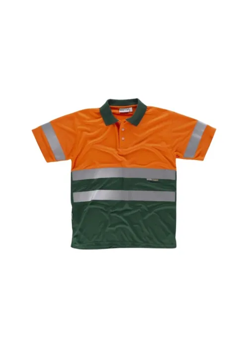 Polo de Alta Visibilidad Manga Corta con Cintas Reflectantes Polo de Alta Visibilidad Manga Corta con Cintas Reflectantes