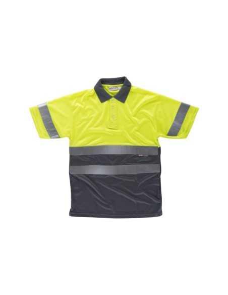 Polo de Alta Visibilidad Manga Corta con Cintas Reflectantes