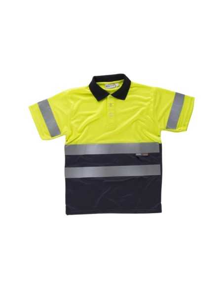 Polo de Alta Visibilidad Manga Corta con Cintas Reflectantes