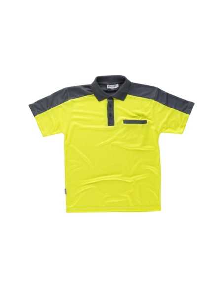 Camiseta Polo de Trabajo con Mangas a Contraste