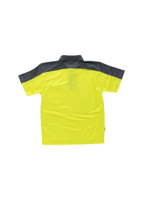 Camiseta Polo de Trabajo con Mangas a Contraste Camiseta Polo de Trabajo con Mangas a Contraste