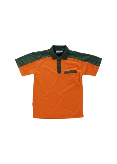 Camiseta Polo de Trabajo con Mangas a Contraste Camiseta Polo de Trabajo con Mangas a Contraste