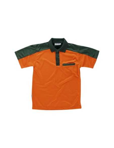 Camiseta Polo de Trabajo con Mangas a Contraste