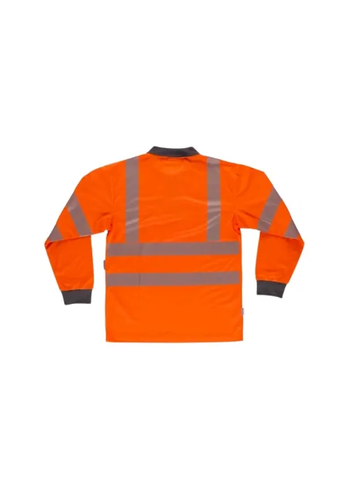 Polo manga larga combinado y perchado