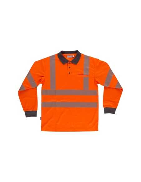 Polo manga larga combinado y perchado