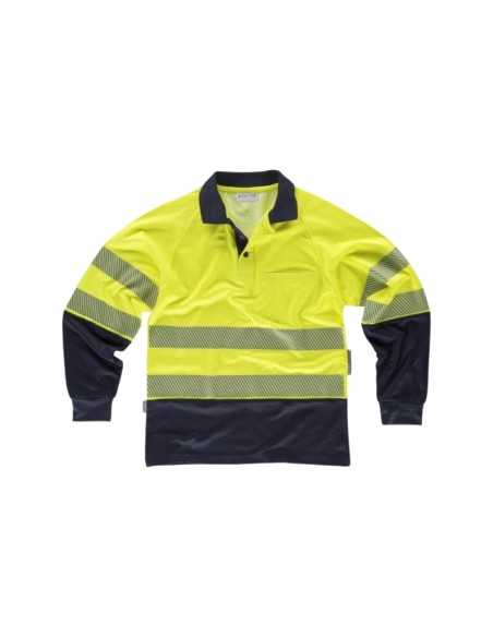 Polo Reflectante Discontinuo: Manga Larga AV Algodón