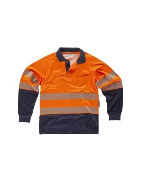 Polo Reflectante Discontinuo: Manga Larga AV Algodón