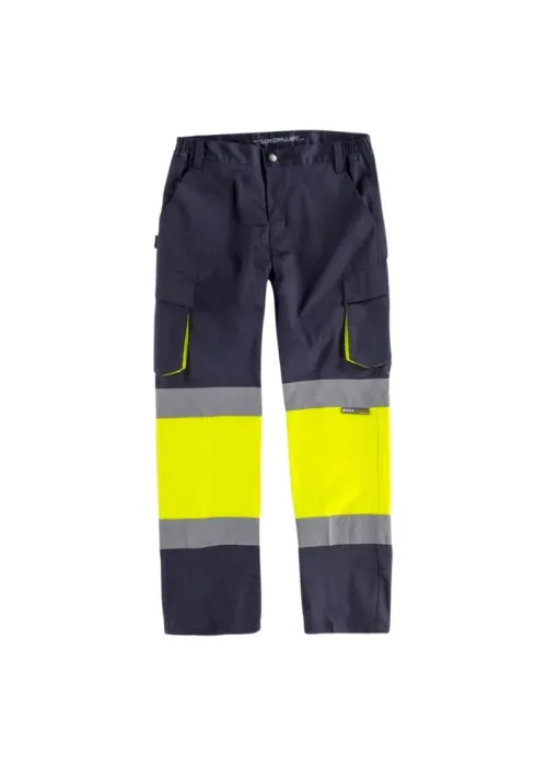 Pantalón Elástico Reforzado con Alta Visibilidad y Bolsillos Multiples Pantalón Elástico Reforzado con Alta Visibilidad y Bolsillos Multiples