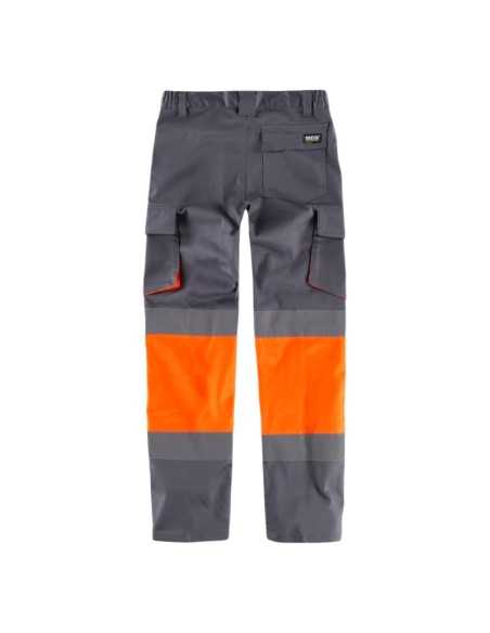 Pantalón Elástico Reforzado con Alta Visibilidad y Bolsillos Multiples