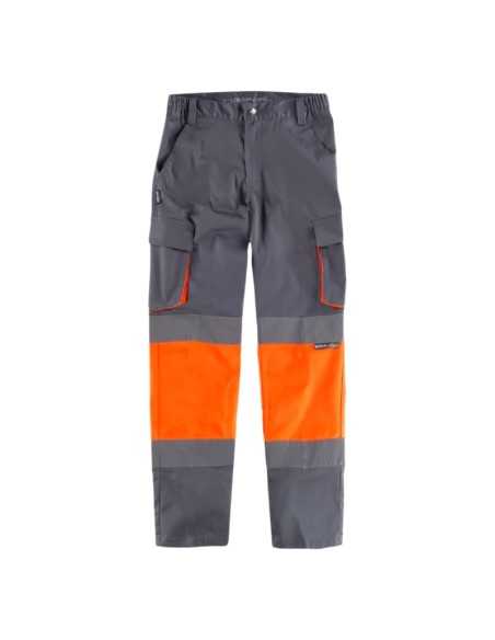 Pantalón Elástico Reforzado con Alta Visibilidad y Bolsillos Multiples