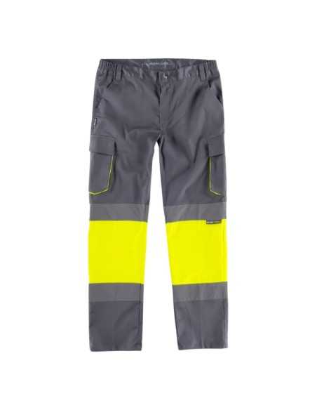 Pantalón Elástico Reforzado con Alta Visibilidad y Bolsillos Multiples