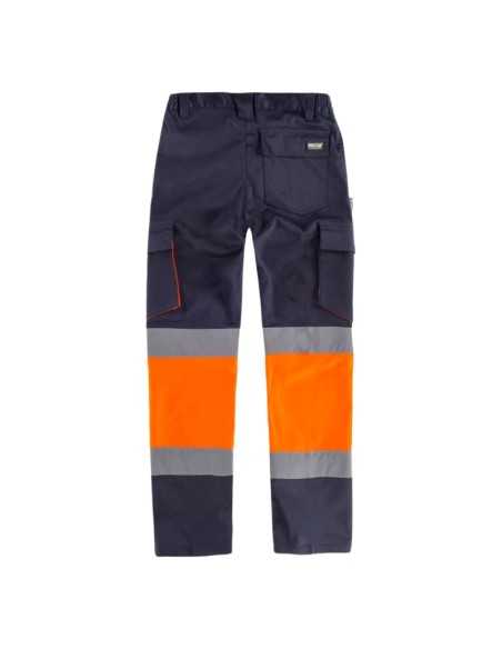 Pantalón Elástico Reforzado con Alta Visibilidad y Bolsillos Multiples