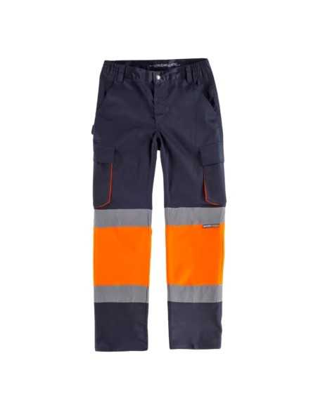 Pantalón Elástico Reforzado con Alta Visibilidad y Bolsillos Multiples