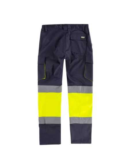 Pantalón Elástico Reforzado con Alta Visibilidad y Bolsillos Multiples