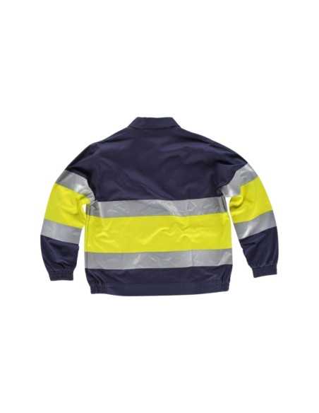 Cazadora combinada con cierre de cremallera