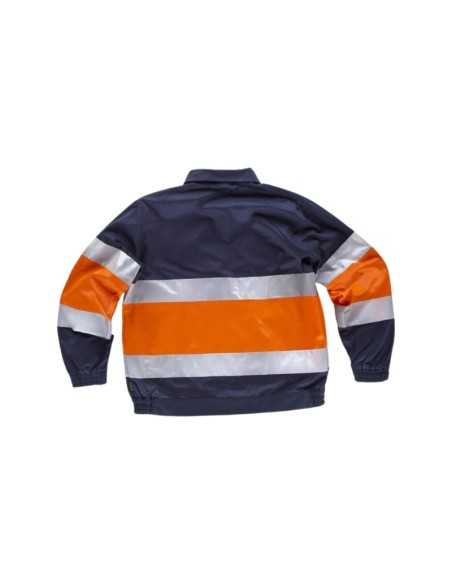 Cazadora combinada con cierre de cremallera