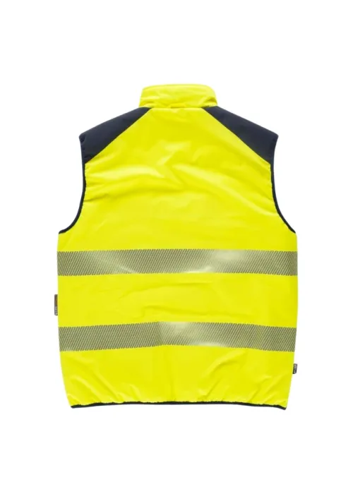 Chaleco Reversible y Acolchado: Alta Visibilidad y Cintas Discontinuas
